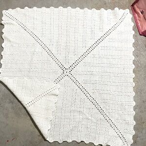 White Crochet Blanket